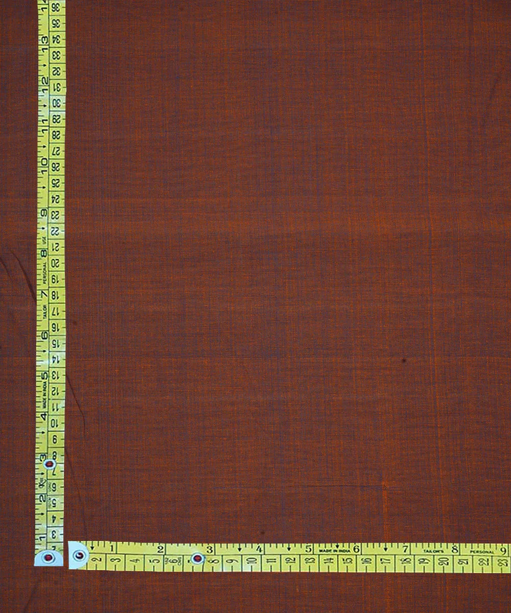 0.4m Brown handwoven cotton mangalgiri fabric