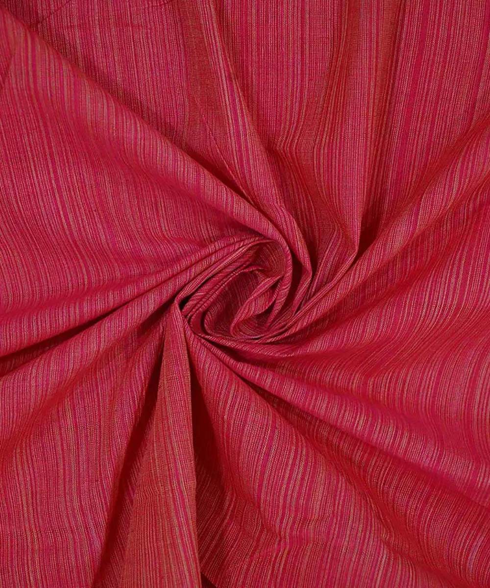 0.7m Red handwoven cotton stripes mangalgiri fabric