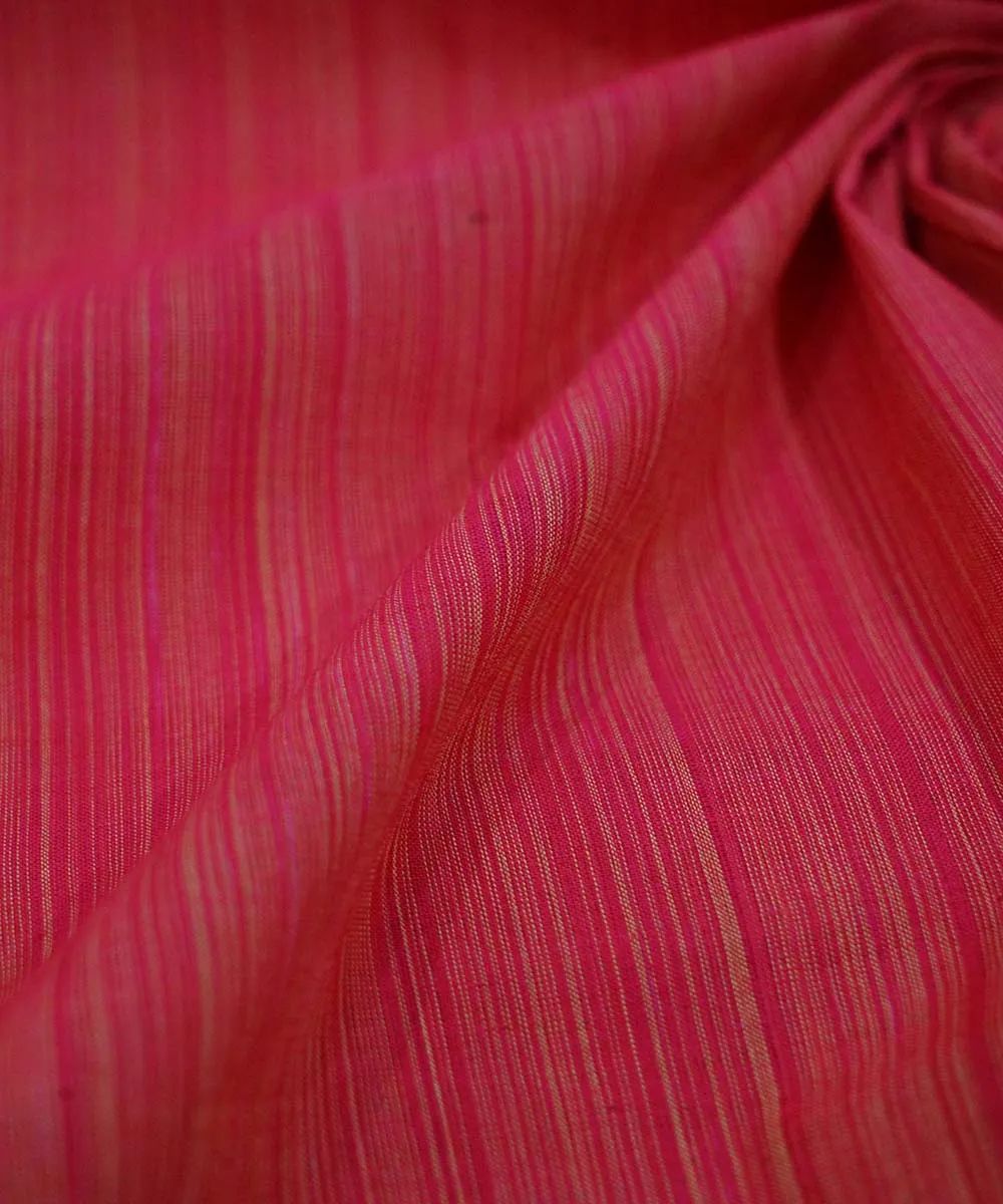 0.7m Red handwoven cotton stripes mangalgiri fabric