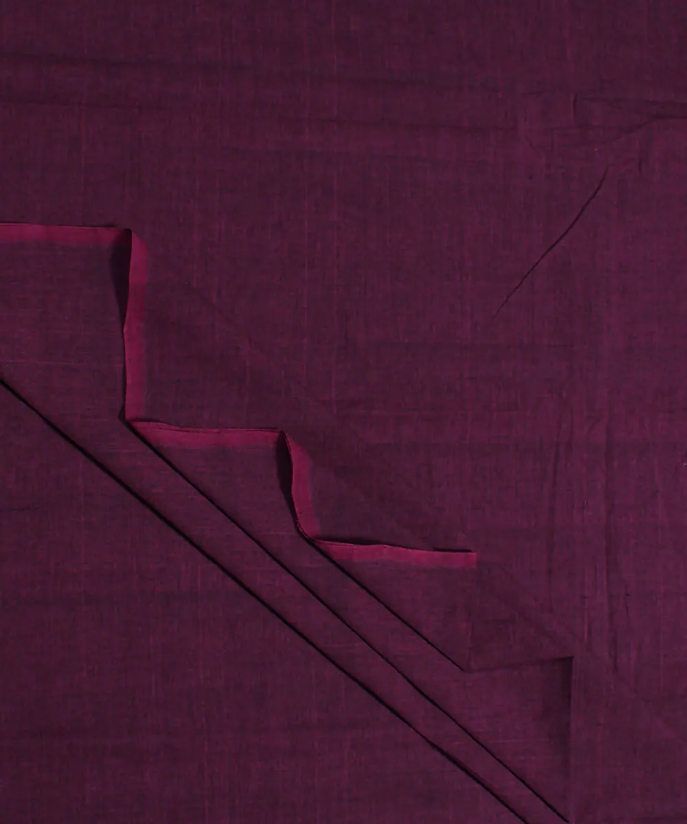 0.86m Handloom cotton purple fabric