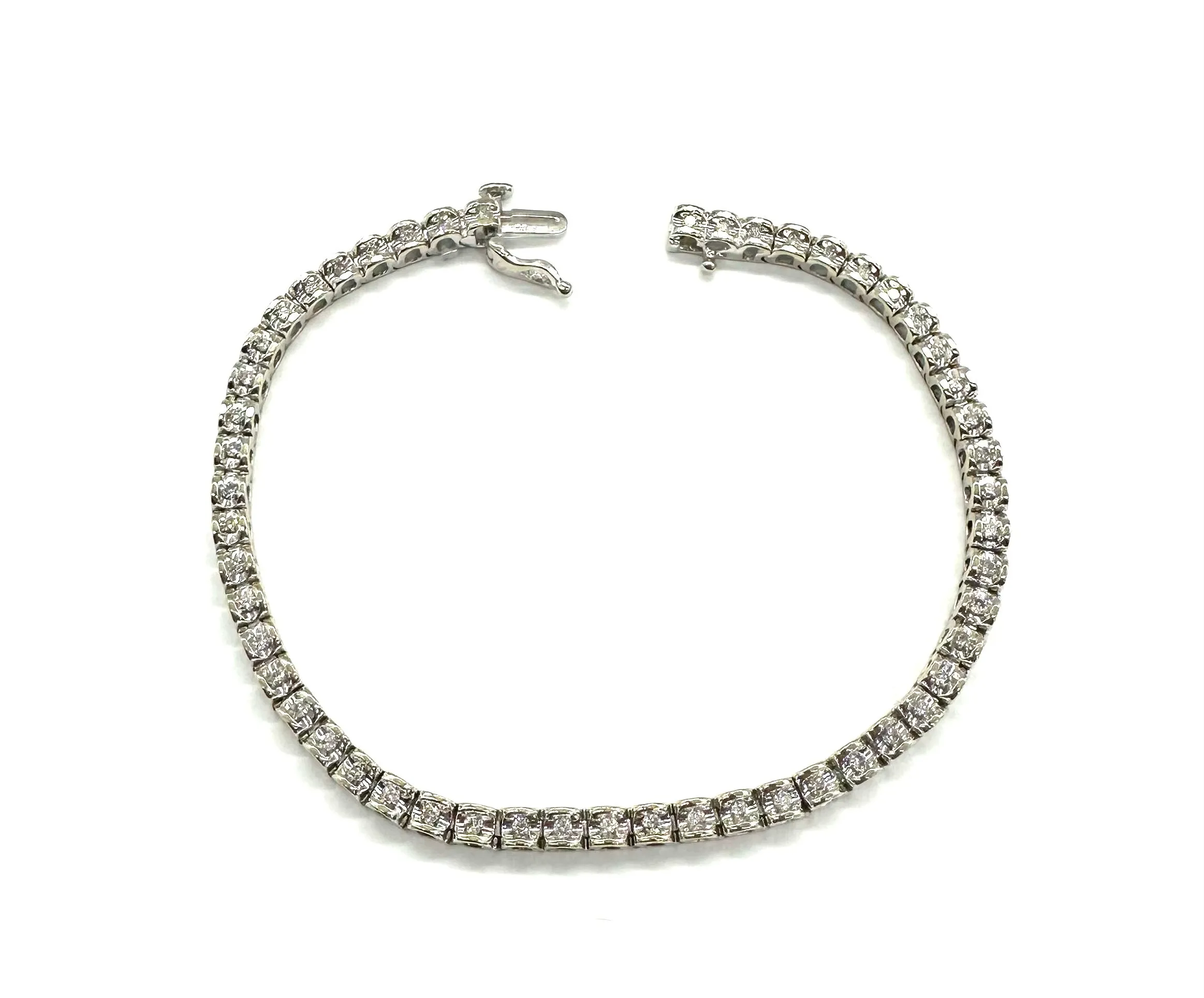 1 Ctw Bar Design Diamond Tennis Bracelet