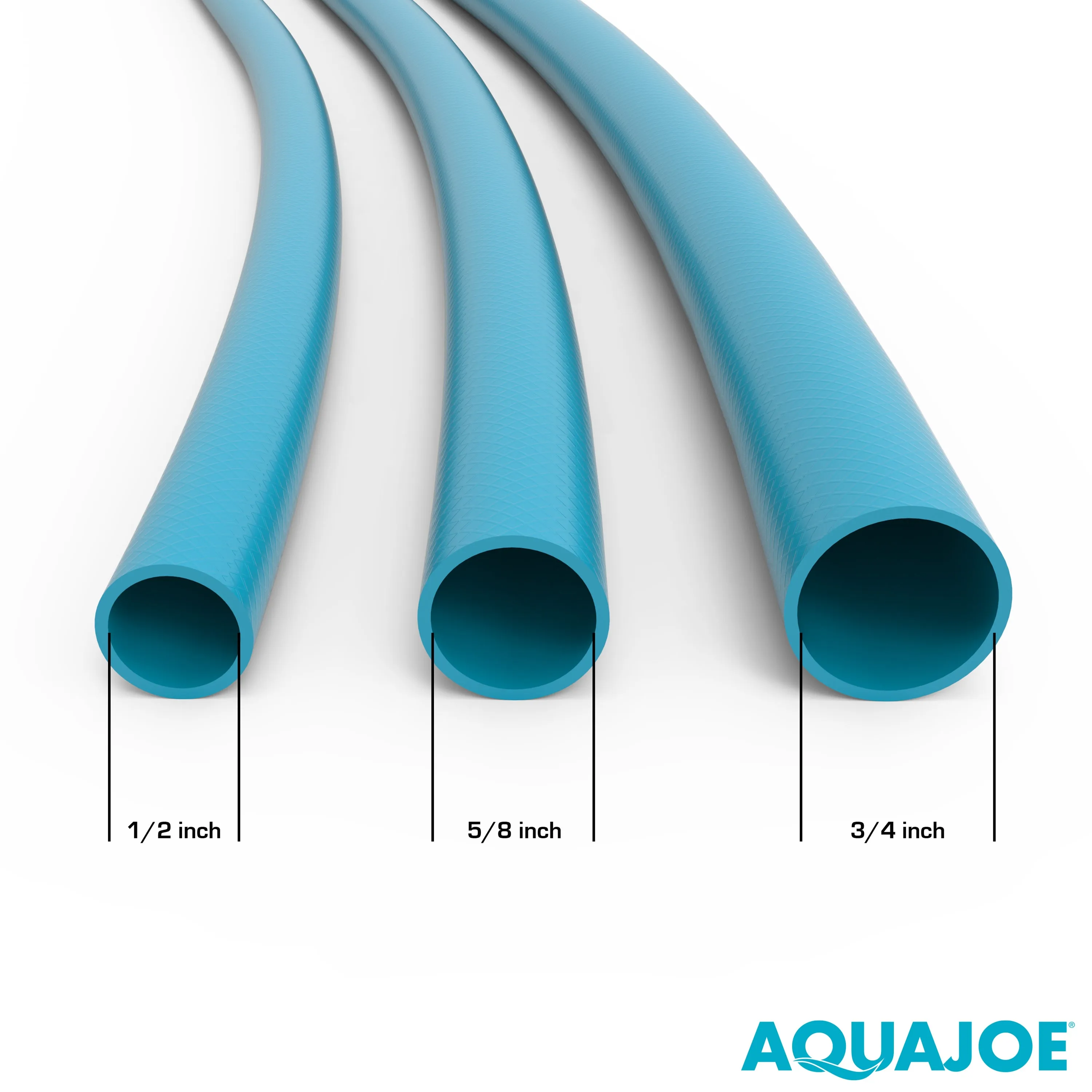 Aqua Joe AJ-FJMAX-BDL Fiberjacket Superlight Garden Hose Bundle | W/ Fireman's Nozzle   50 Ft Hose