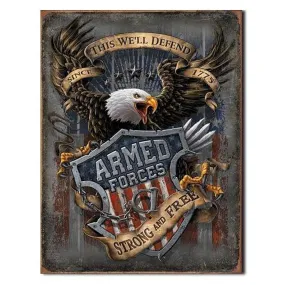 Armed Forces - since 1775 Tin Sign