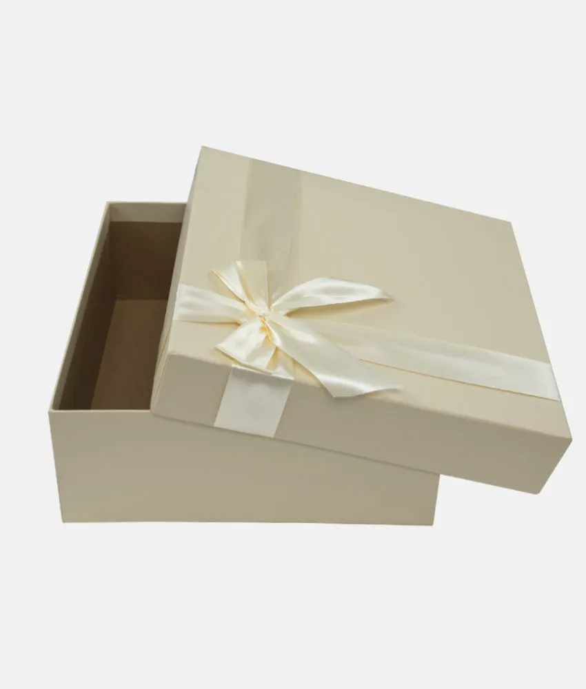 Baby Gift Box with Ribbon - Cream