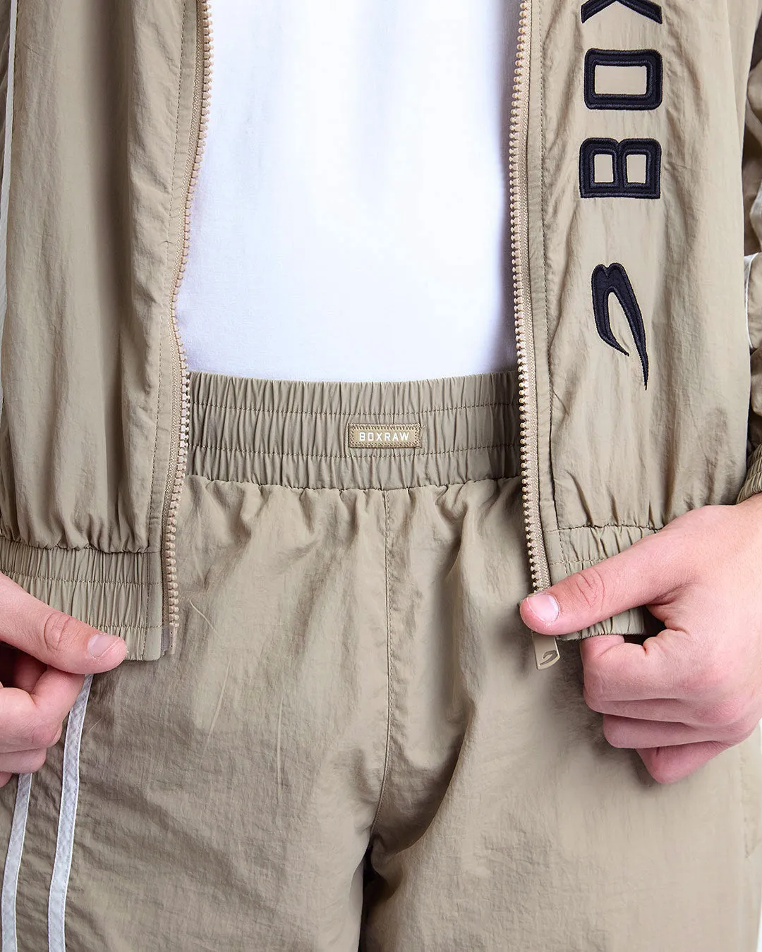 Bivol x BOXRAW Track Bottoms - Taupe Beige