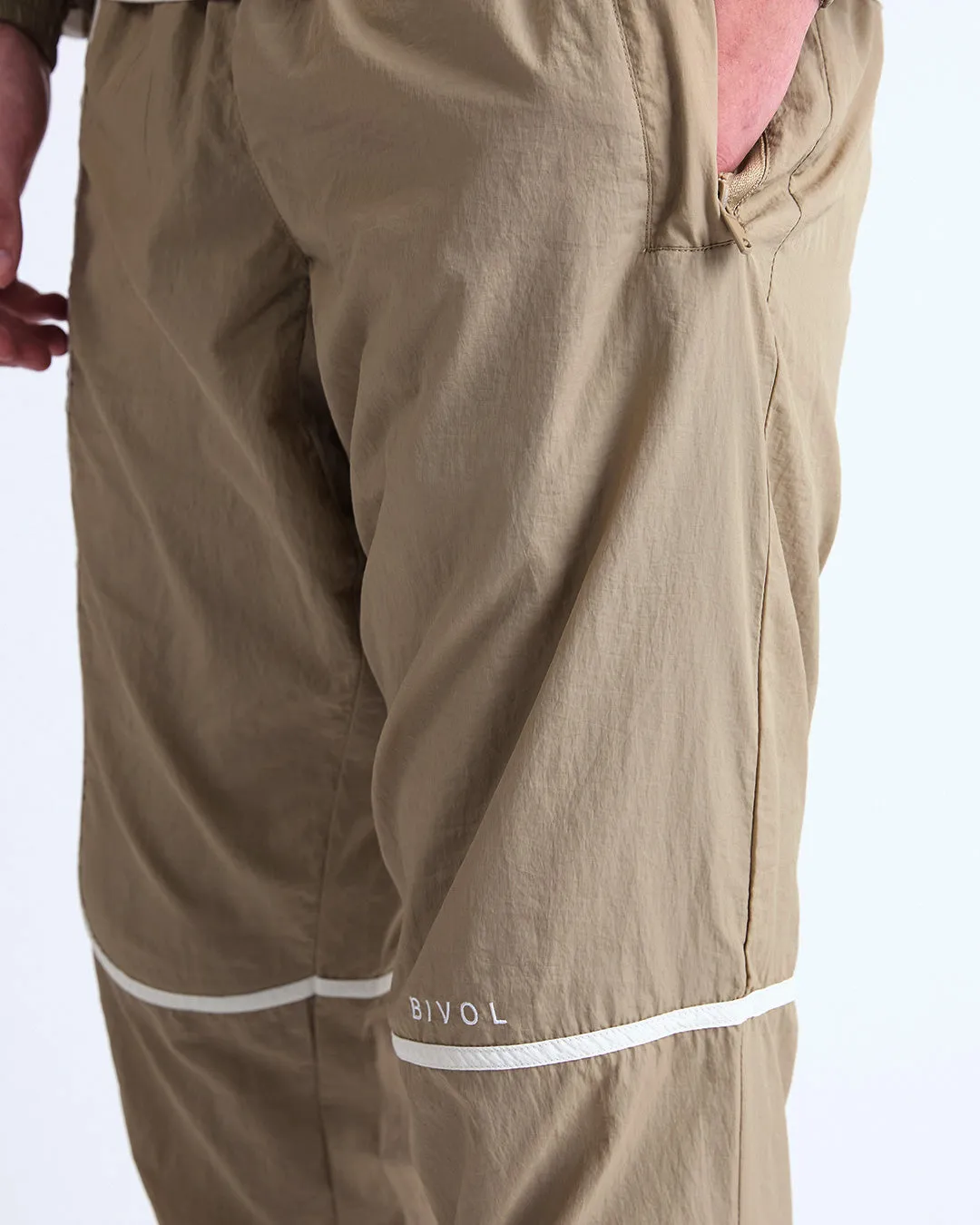 Bivol x BOXRAW Track Bottoms - Taupe Beige