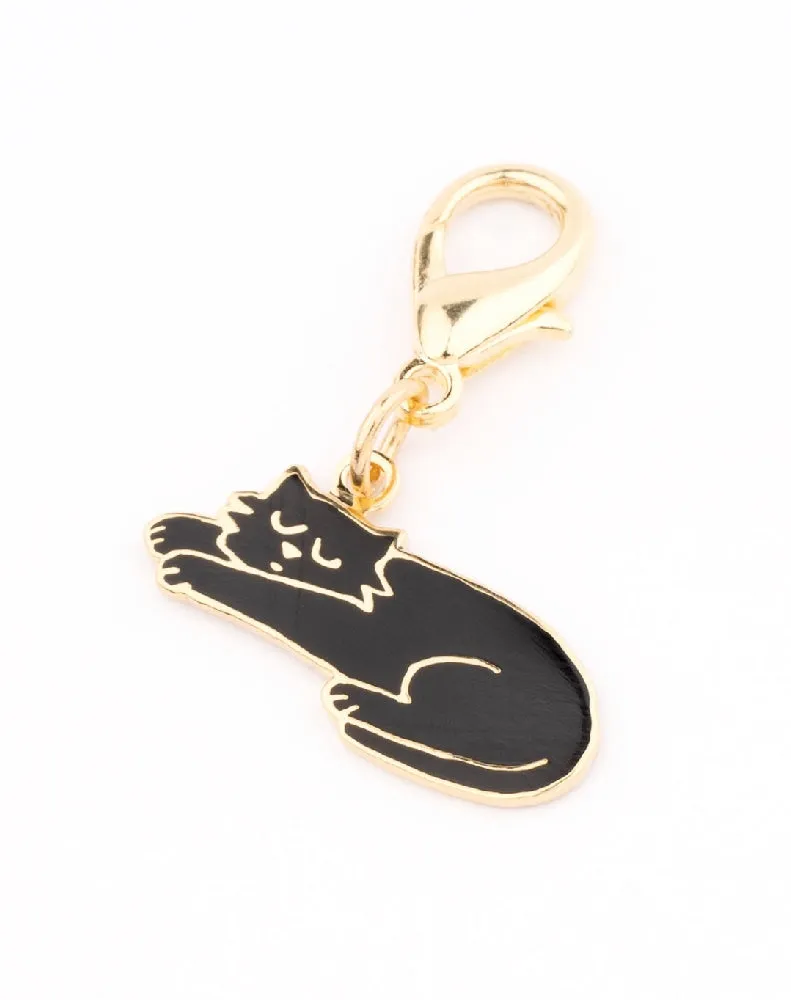 BLACK CAT KEY RING