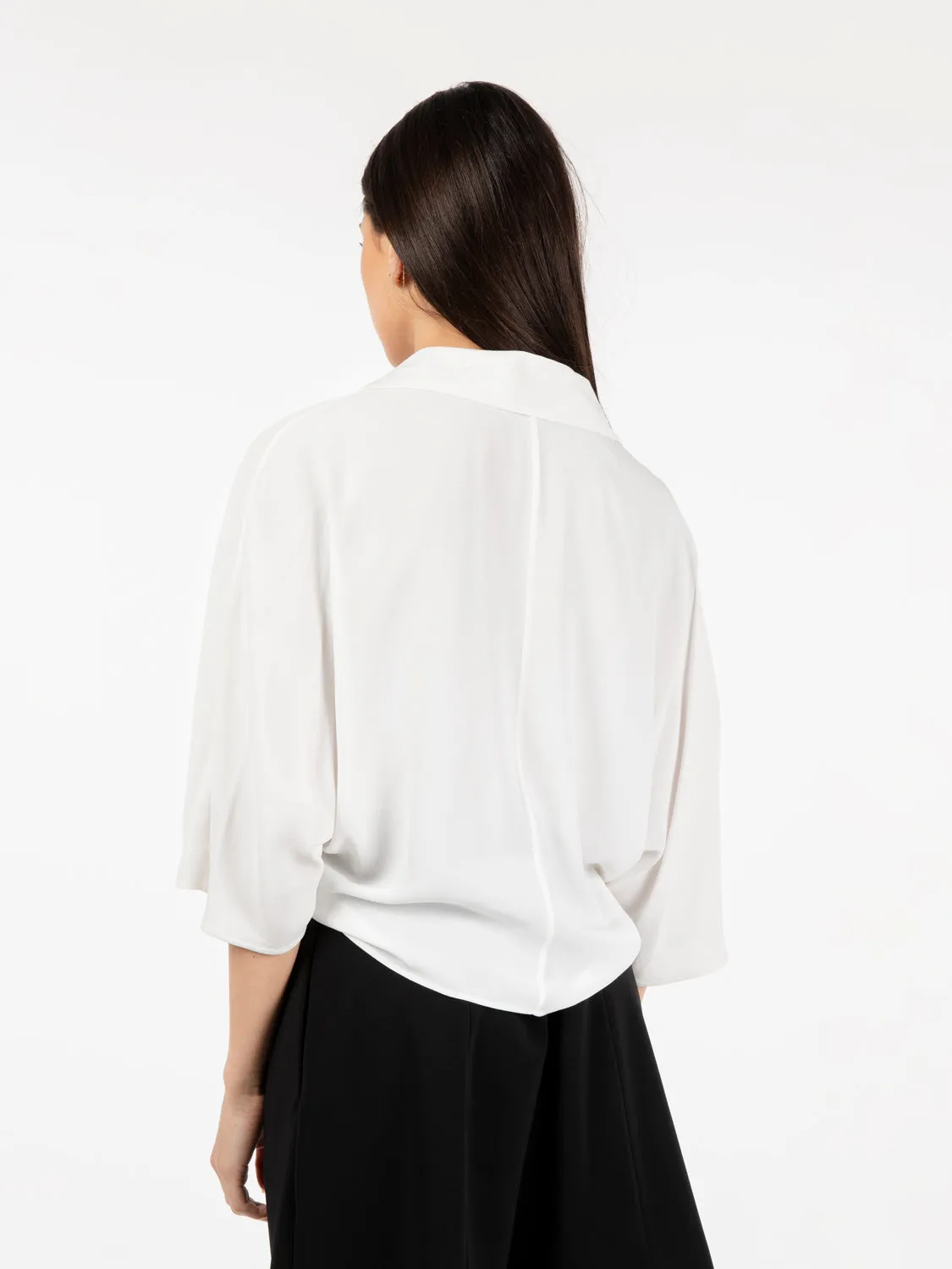 Blusa in viscosa bianca