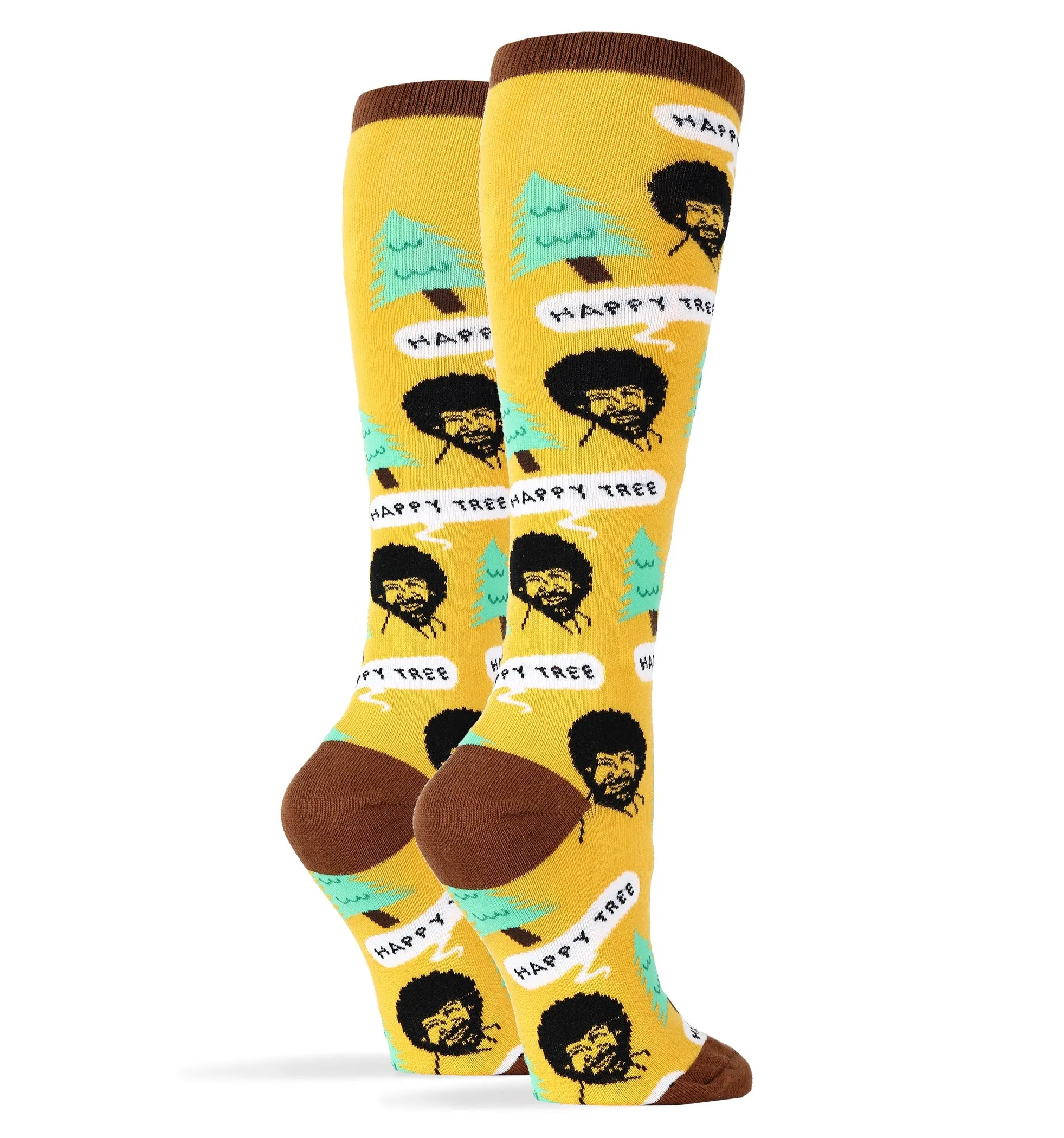 Bob Ross Happy Tree Socks