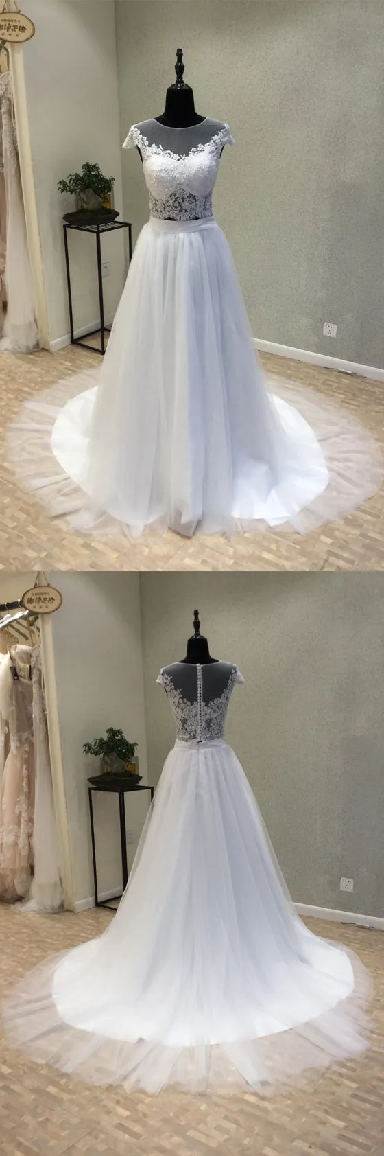 Cap Sleeves Formal Inexpensive Bridal Wedding Dress, WG1213