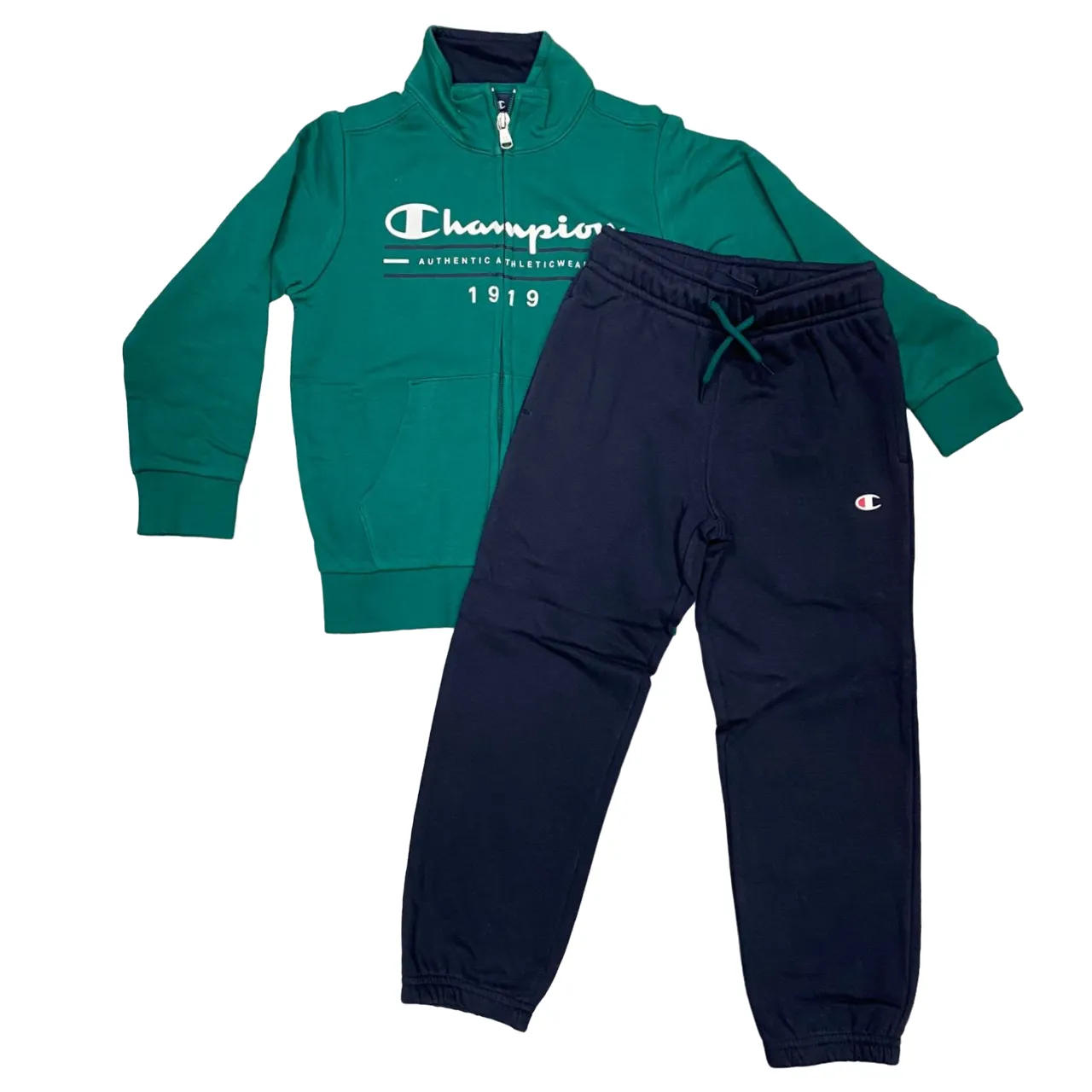 Champion boys' cotton tracksuit 306703 green blue