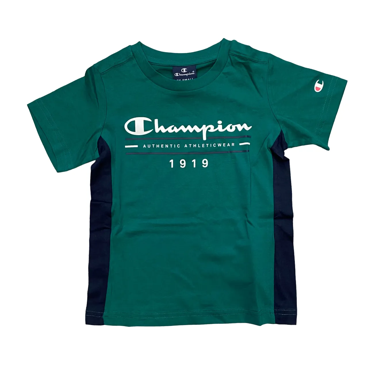 Champion boy's outfit t-shirt and shorts 306700 GS571 green blue