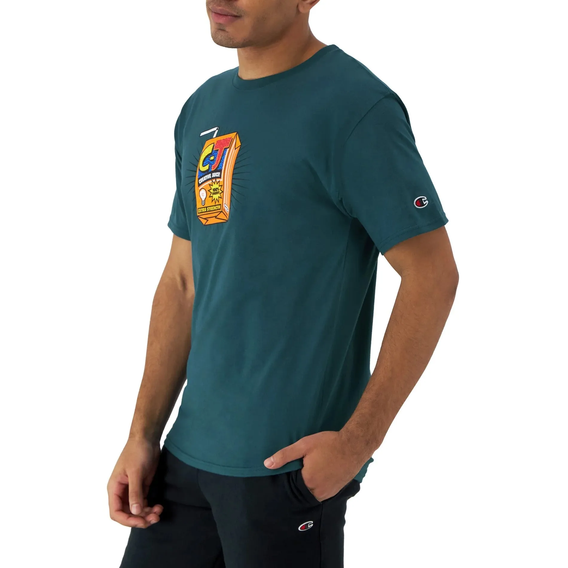 CHAMPION Creative Juice Classic Graphic T-Shirt - Teal