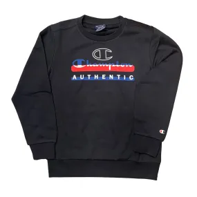 Champion lightweight cotton crewneck sweatshirt with logo on the chest Legacy 306513 KK001 black