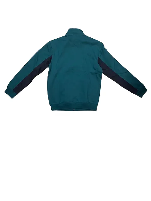 Champion Men's sports tracksuit in fleece cotton with zip 218111 GS549 TEL/NNY green-blue