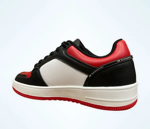 Champion Rebound 2.0 Low boy's sneaker shoe S32260-CHA-RED black white red