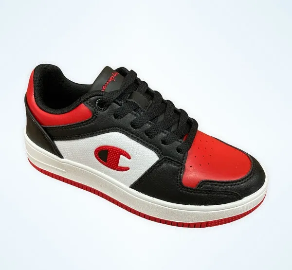 Champion Rebound 2.0 Low boy's sneaker shoe S32260-CHA-RED black white red