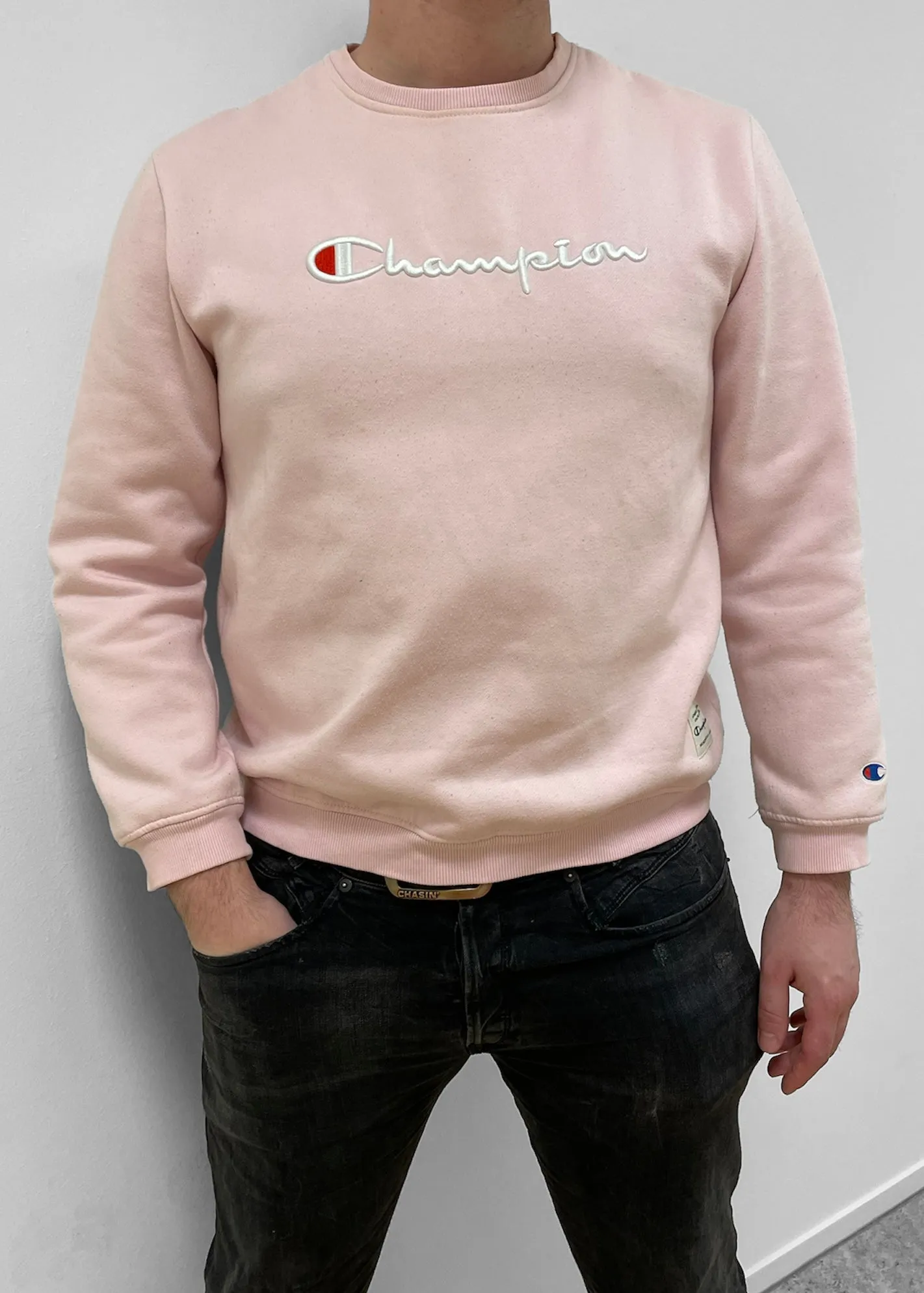 Champion Soft Pink Sweater L