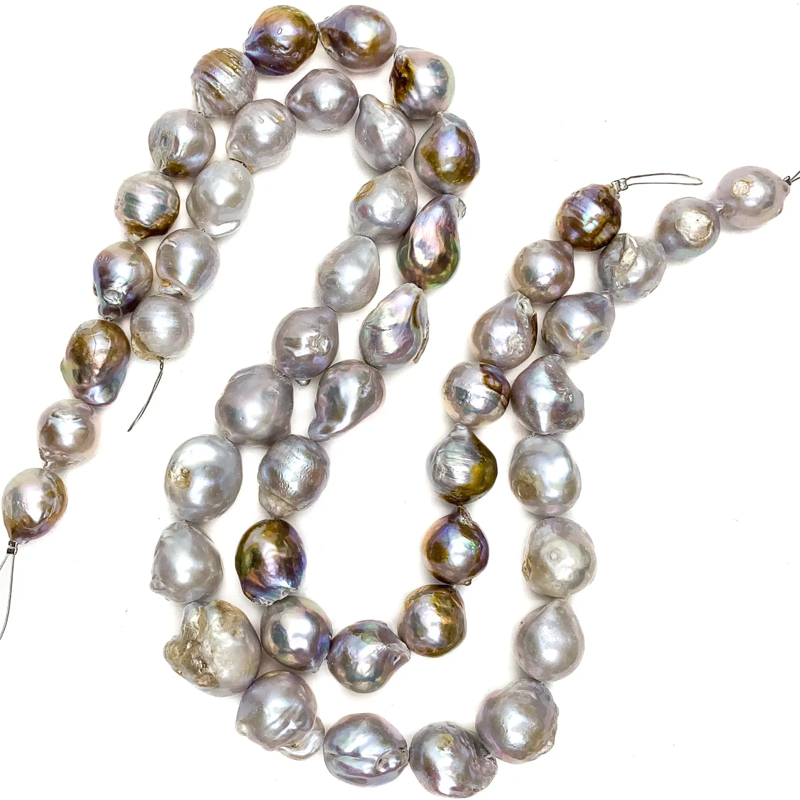 Copper Large Teardrop Freshwater Pearl Bead Strand