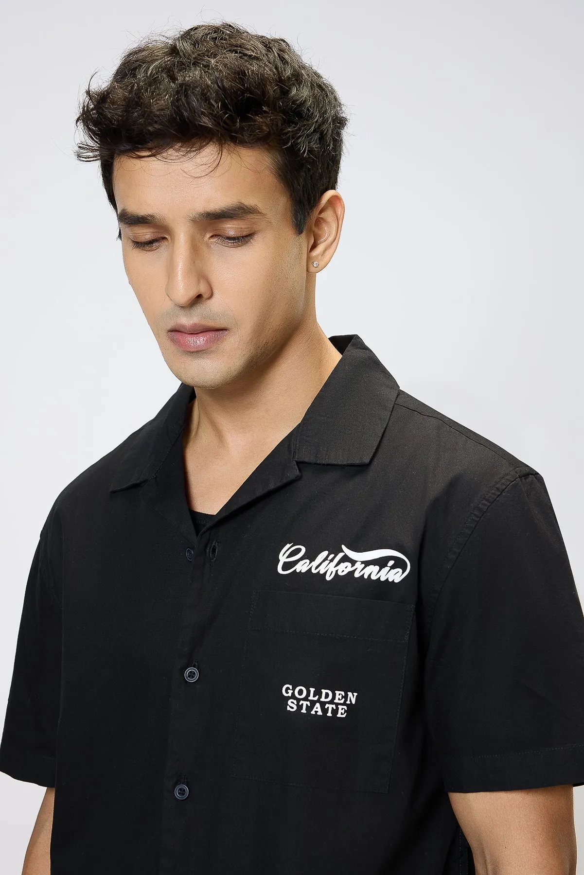 Cotton Poplin Garage Shirt- Classic Black