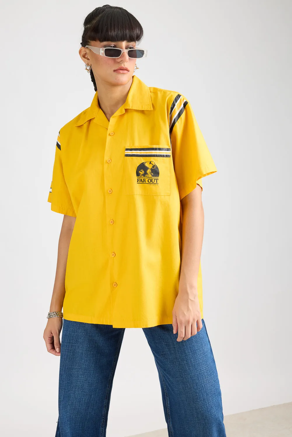 Cotton Poplin Women's Garage Shirt - Yellow