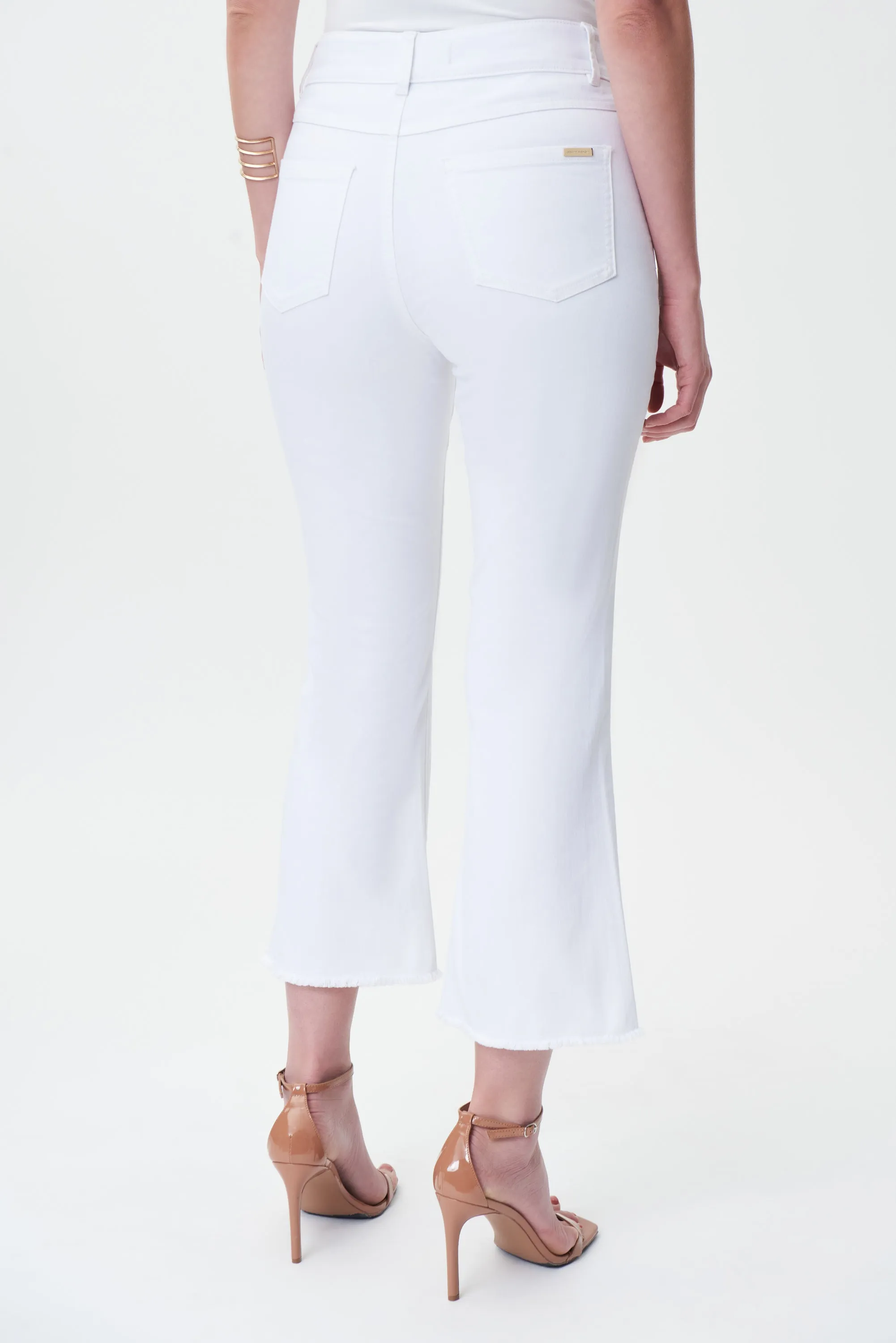 Cropped Flare Jean - White 232936