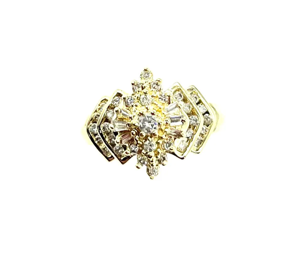 Diamond Cluster Ring