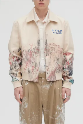 DOMREBEL Drafting Bomber Jacket - Ivory