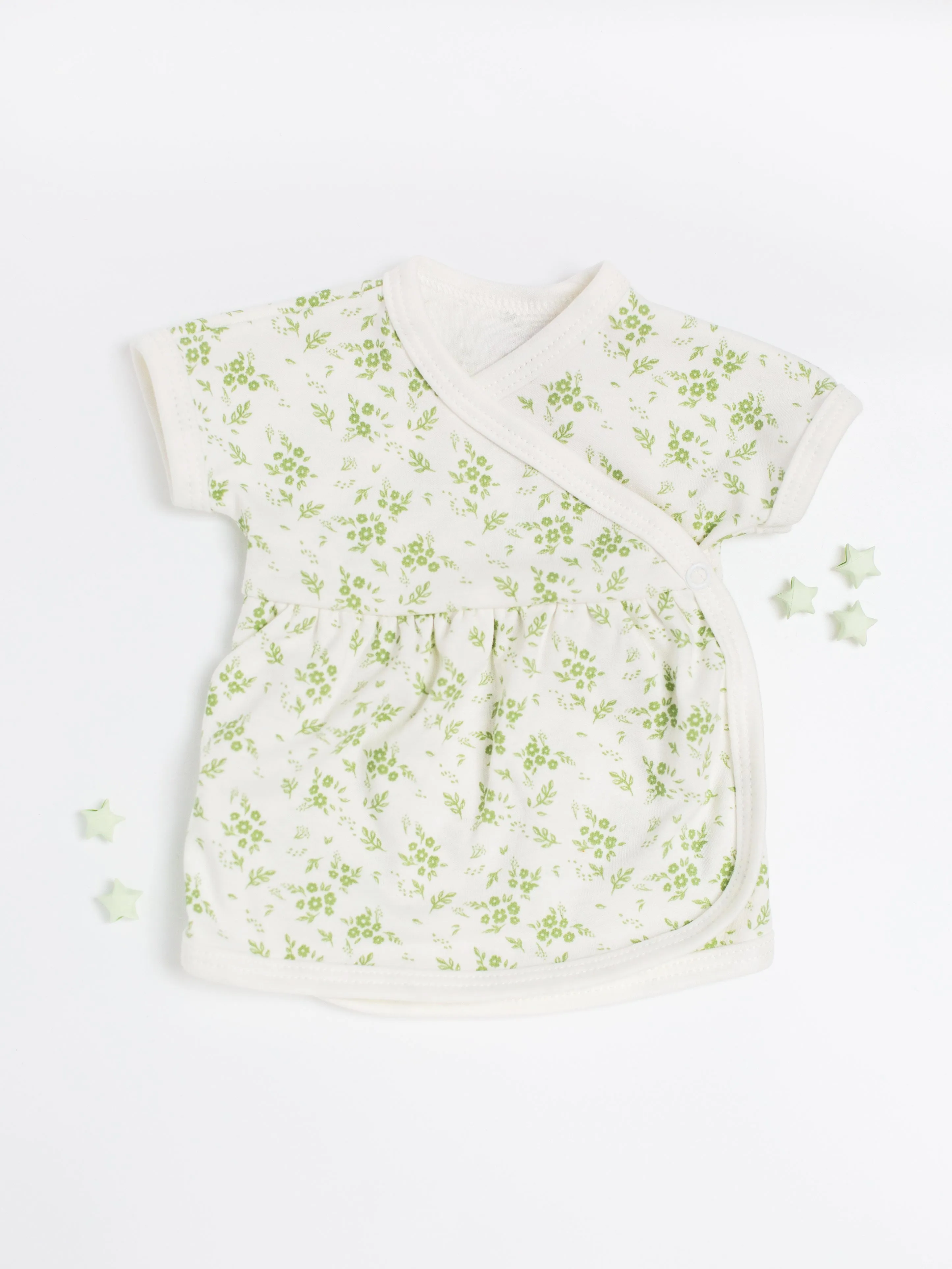 Dress, Apple Floral, Premium 100% Organic Cotton