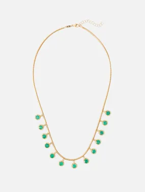 Emerald Fringe Necklace