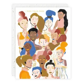  Faces  Greeting Card