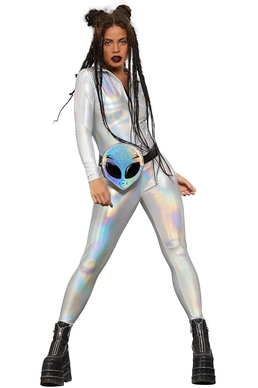 Fever Miss Whiplash Mirror Holographic Costume