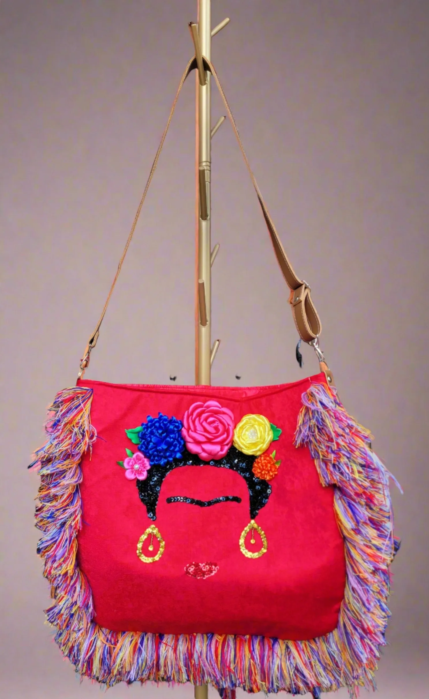 Frida  flowers purse