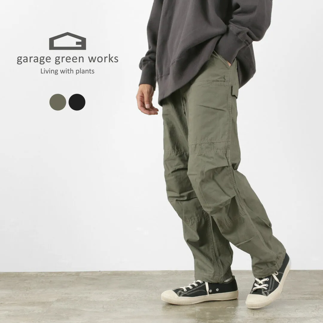 GARAGE GREEN WORKS / Gardener Cotton Ripstop Cargo Pants