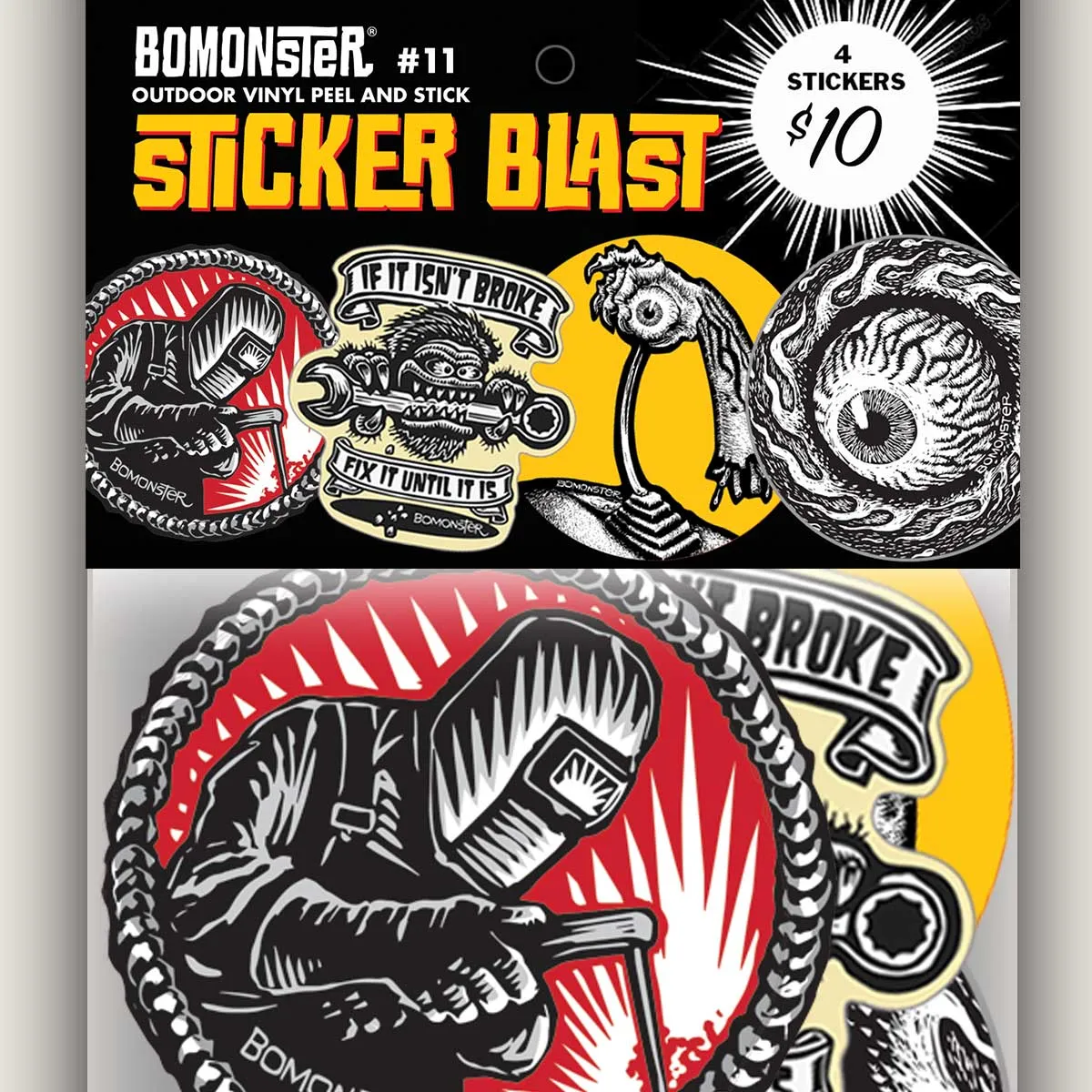 Garage Monster Welder Eyeball Sticker Blast (#11) Sticker Bundle