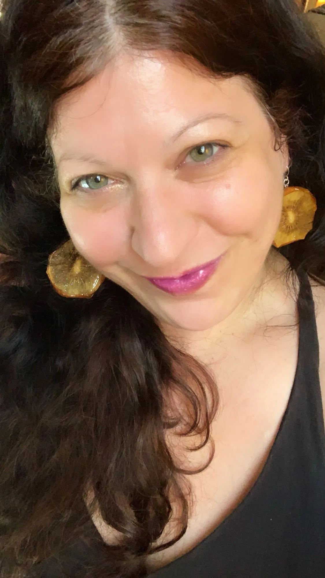 Golden Kiwi Earrings