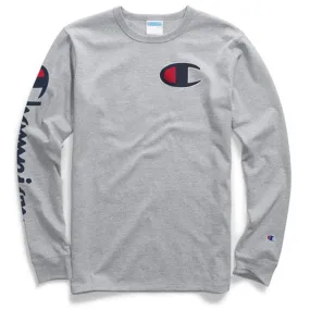 Heritage tee LS - Vertical logo (GREY)