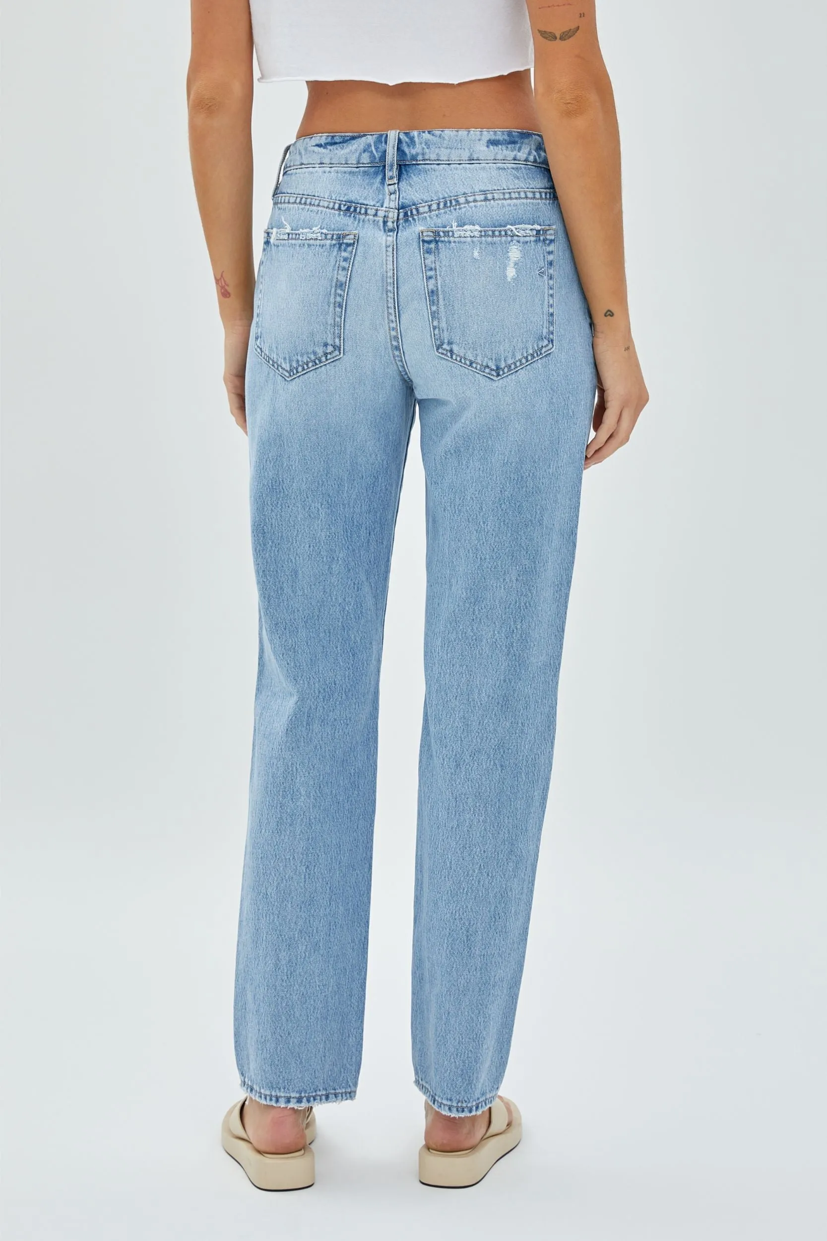 Hidden Jeans Tracey High Rise Straight Jean - Light Wash