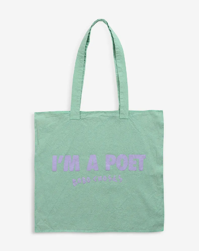 I'M A POET GREEN TOTEBAG