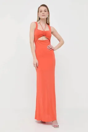 Intense Coral Cut-Out Dress