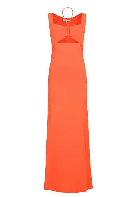 Intense Coral Cut-Out Dress