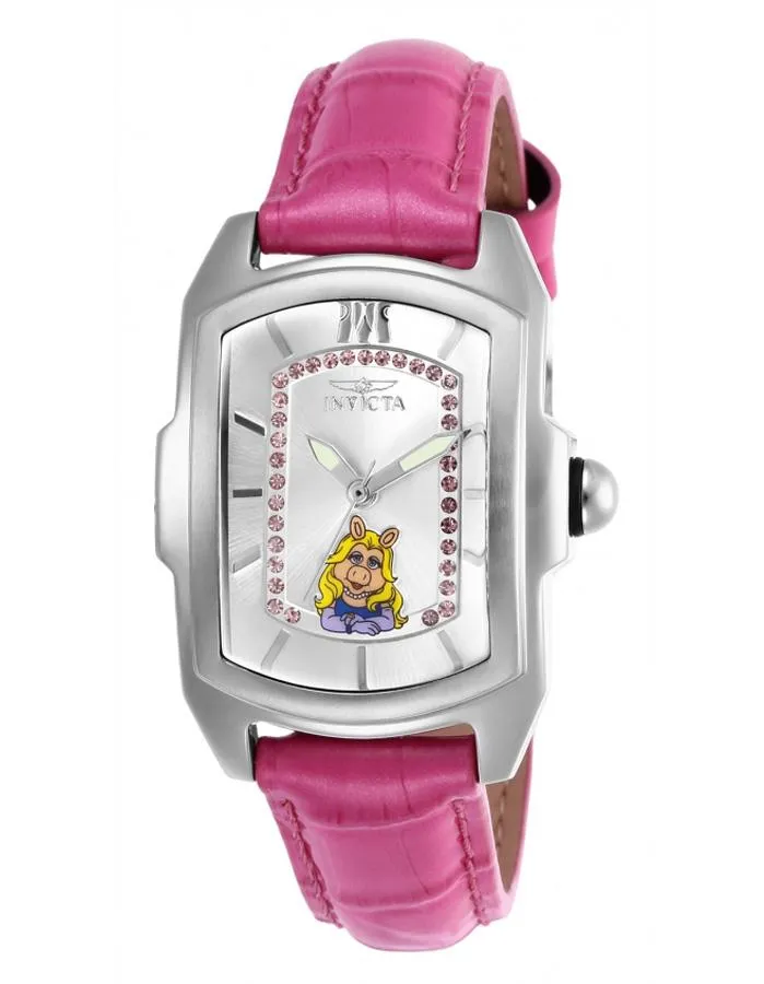 Invicta Disney Limited Edition Womens Watch - Miss Piggy - Stainless - Leather