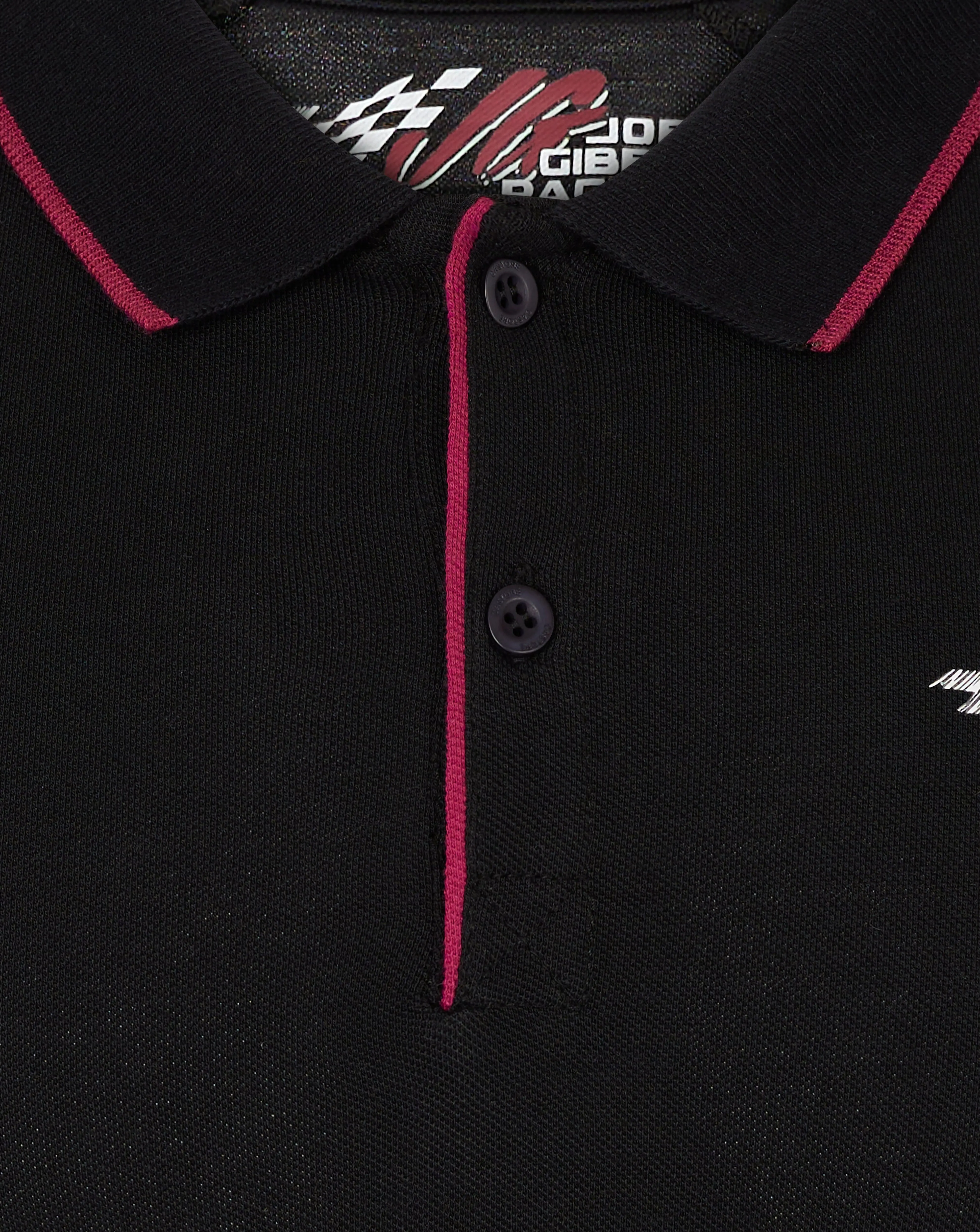 Joe Gibbs Racing Lifestyle Polo Shirt - Black/Burgundy