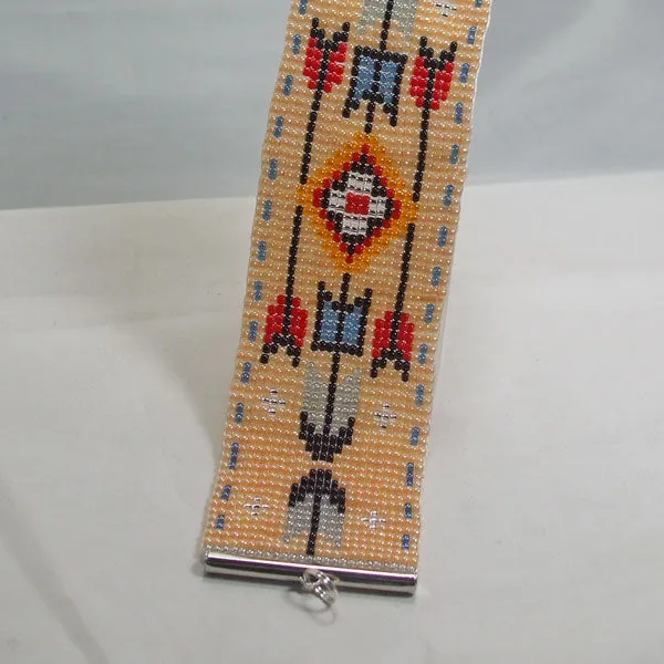 Kahsha, Native Arrow Pattern, Loom Woven, Bracelet