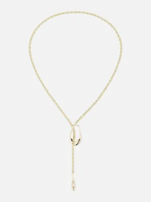 Lariat Necklace: Brass   18K Gold