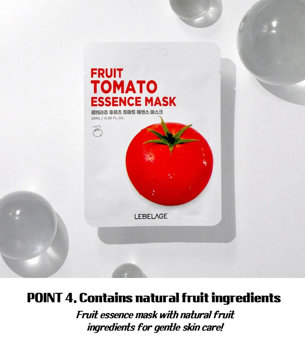 LEBELAGE Fruit Tomato Essence Masks 10 Sheets