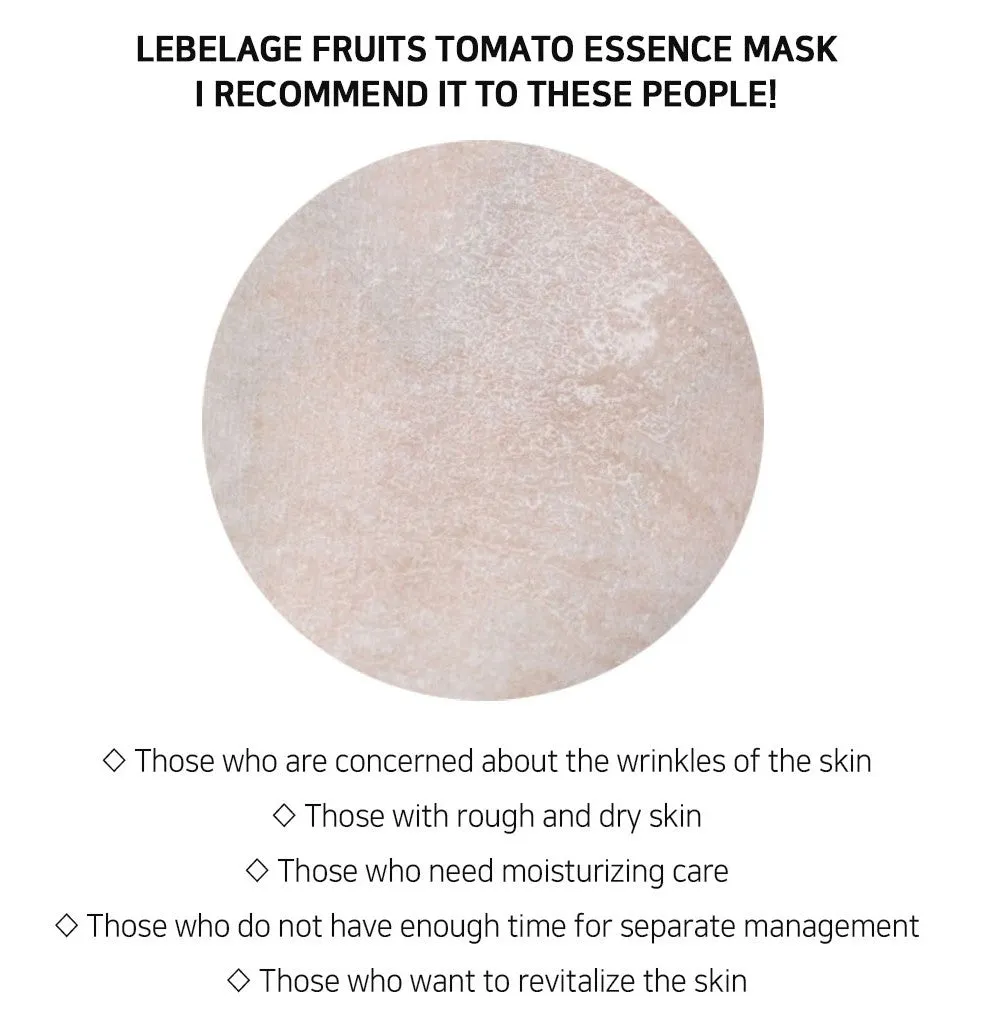 LEBELAGE Fruit Tomato Essence Masks 10 Sheets