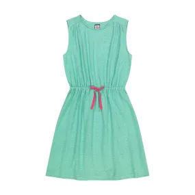 Lindsey Drawstring Dress Green Chambray