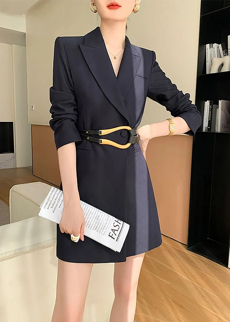 Long Sleeve One Button Blazer Dress