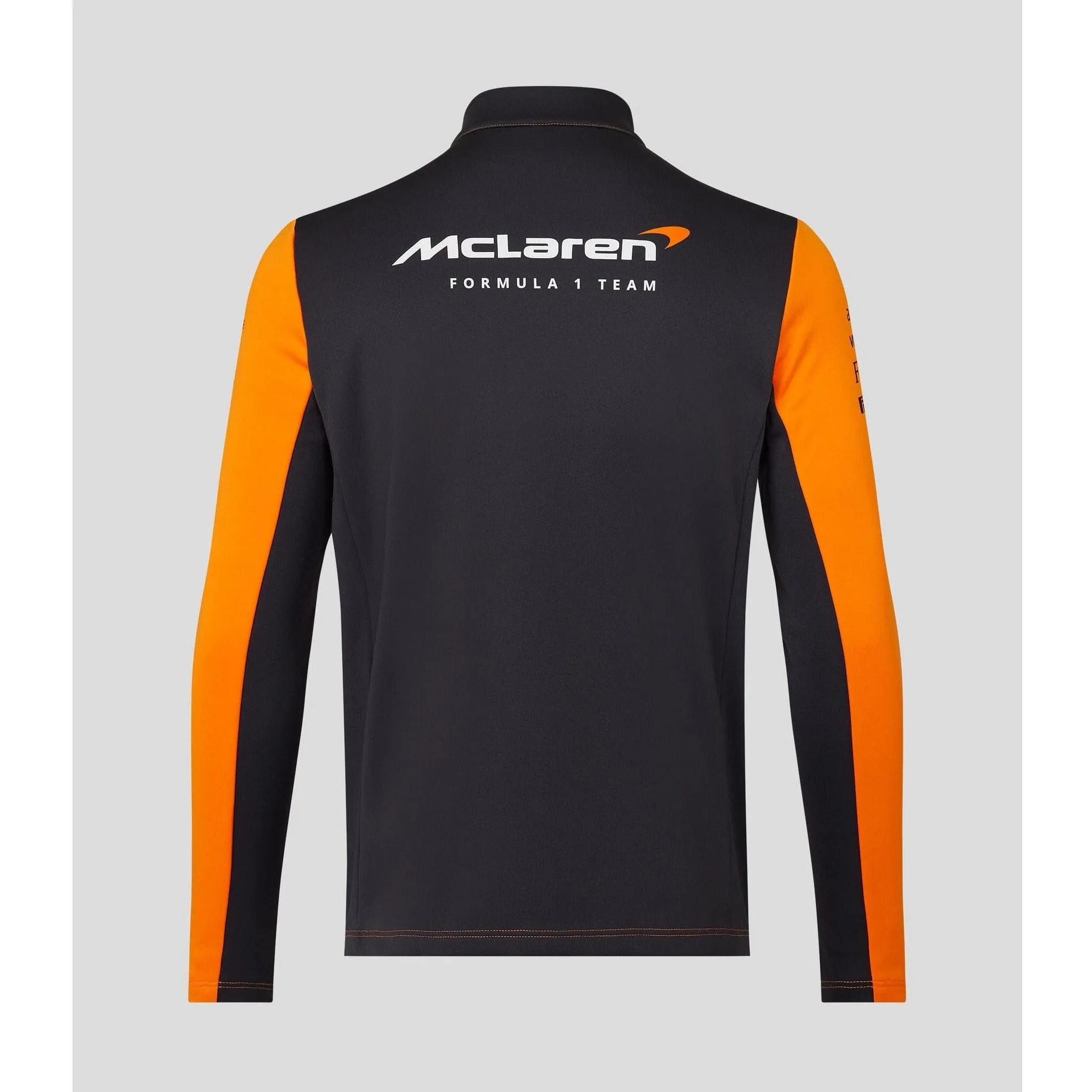 McLaren F1 Men's 2023 Team Quarter Zip Midlayer Jacket- Papaya